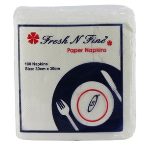 Fresh N Fine Paper Napkin 30 x 30 cm 100's 1 Ply
