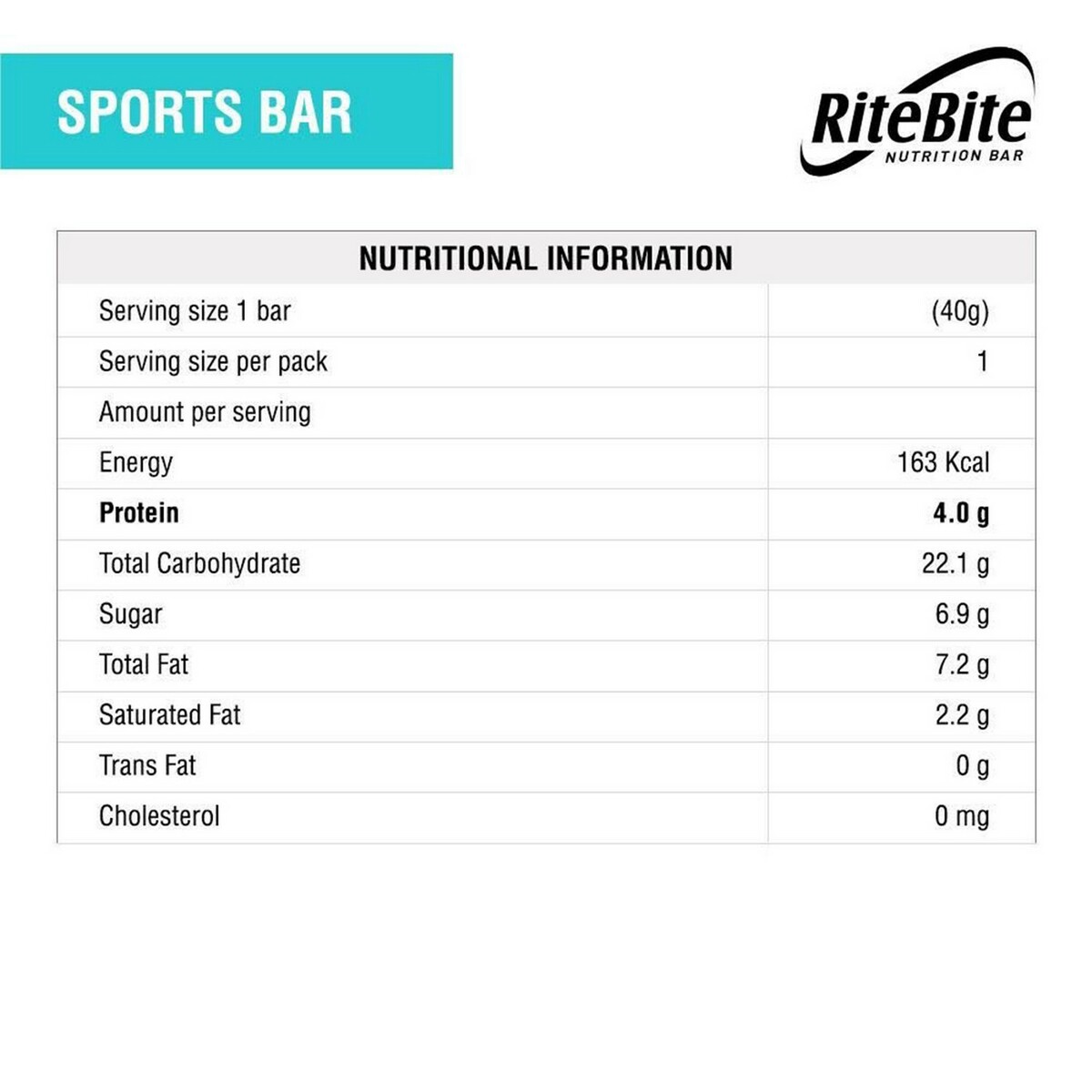 Rite Bite Sports Nutrition Bar 40g