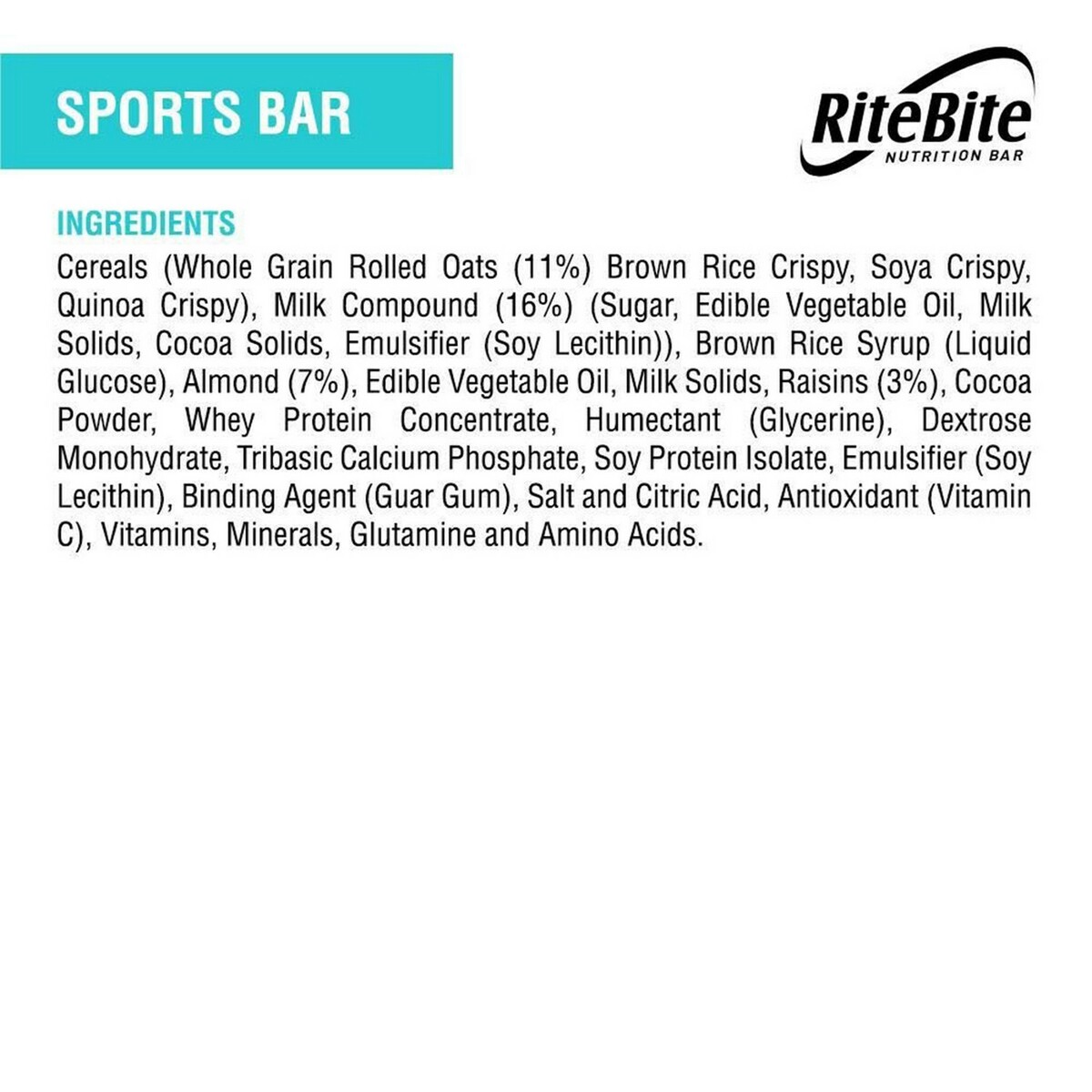 Rite Bite Sports Nutrition Bar 40g