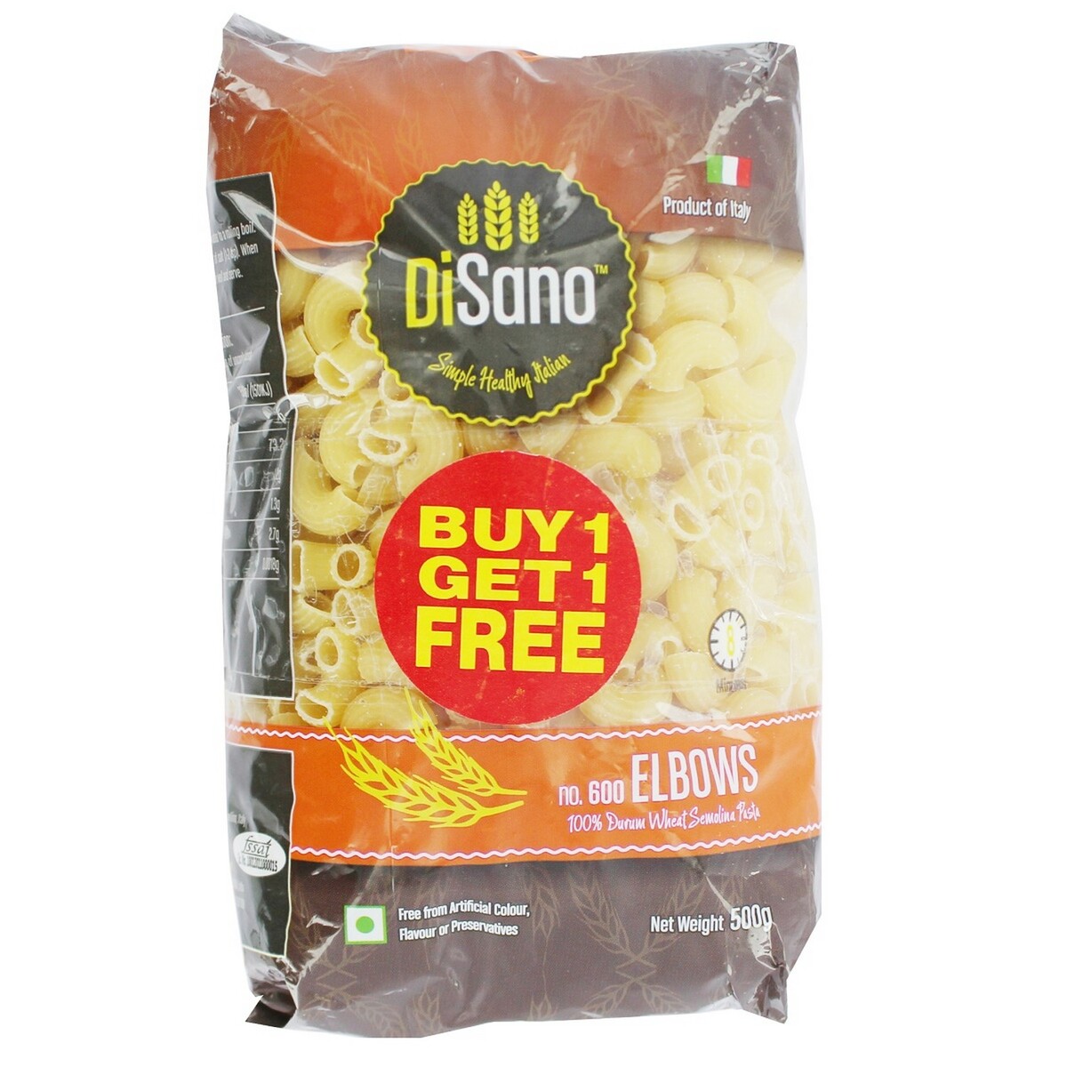 DiSano Pasta Elbow 500g Buy 1 Get 1 Free