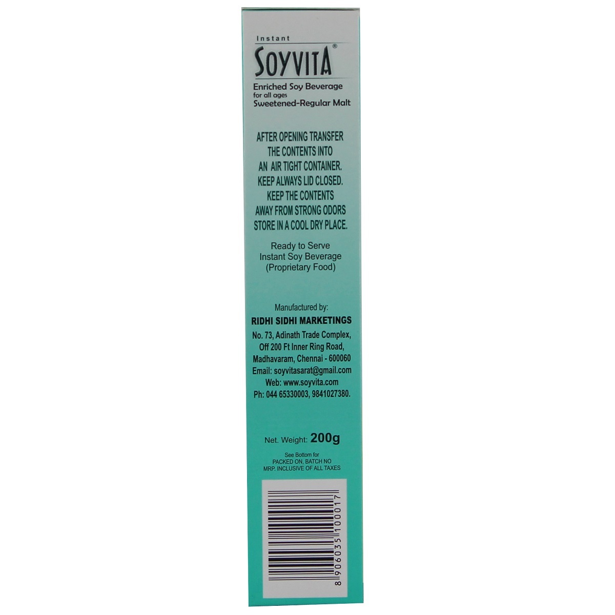 Soyvita Soya Milk Sweetened 200g