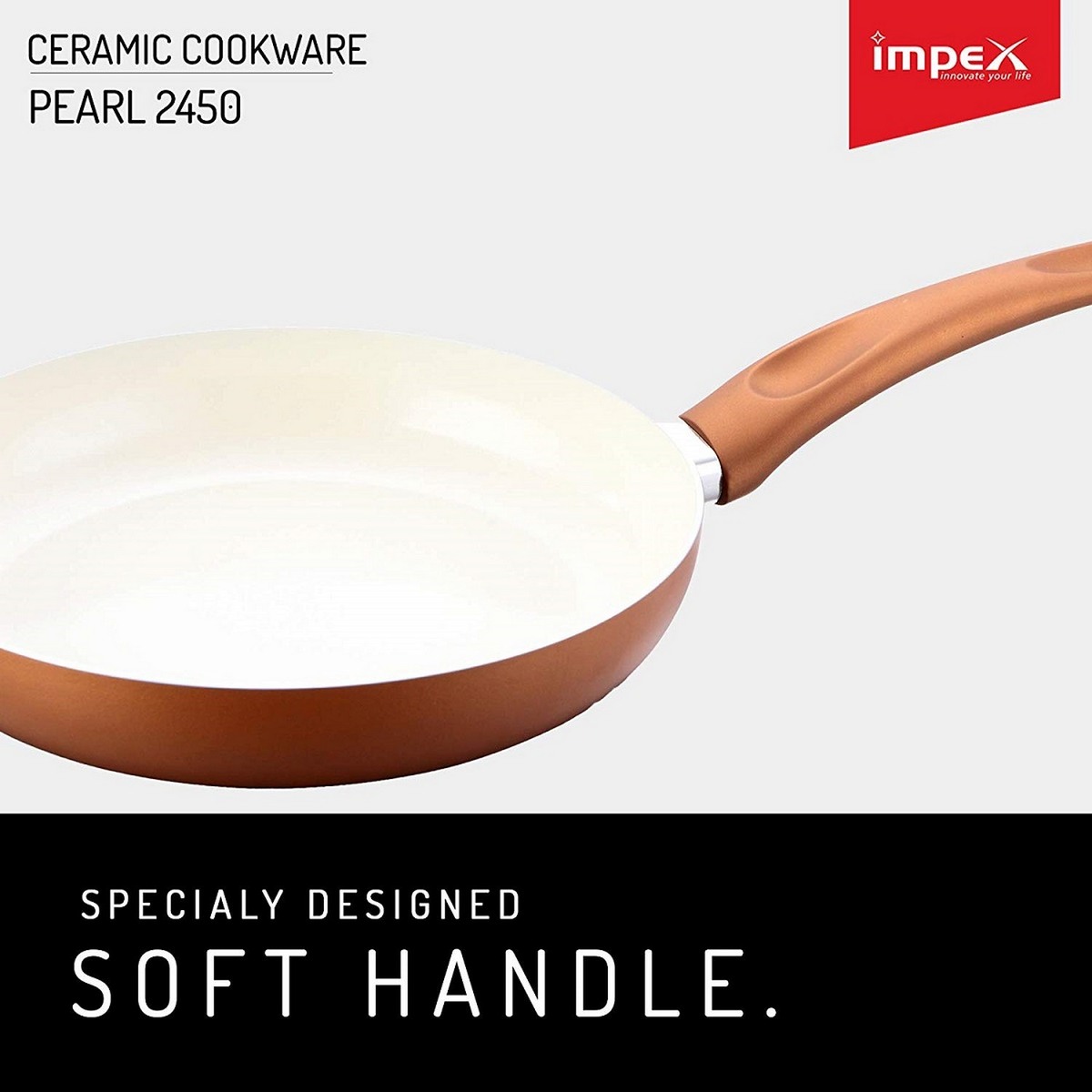 Impex Ceramic Fry Pan Pearl 2450 24cm