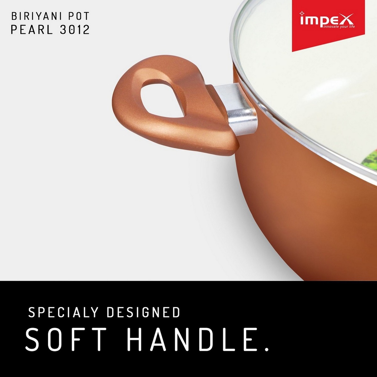 Impex Ceramic Non Stick Biriyani Pot 8Ltr