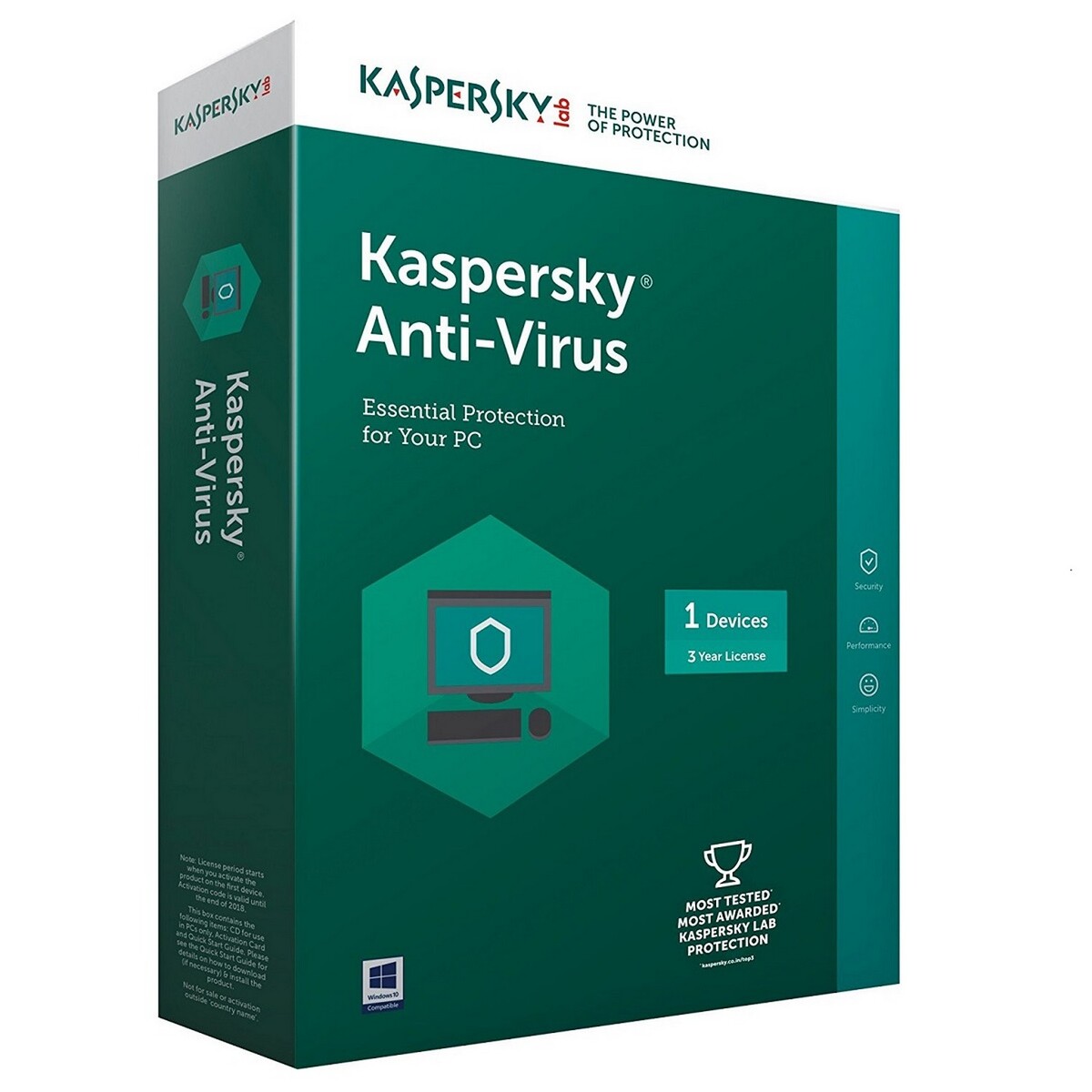 Kaspersky Antivirus 1 User 3 Year