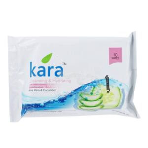 Kara Refreshing Wipes Aloevera + Cucumber 10's