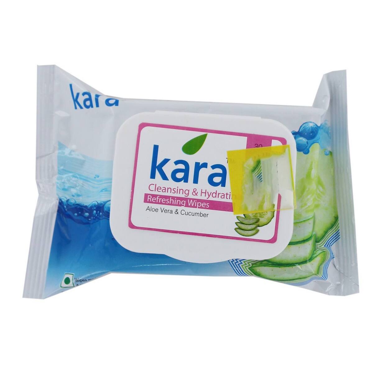Kara Refreshing Wipes Aloevera + Cucumber 30's