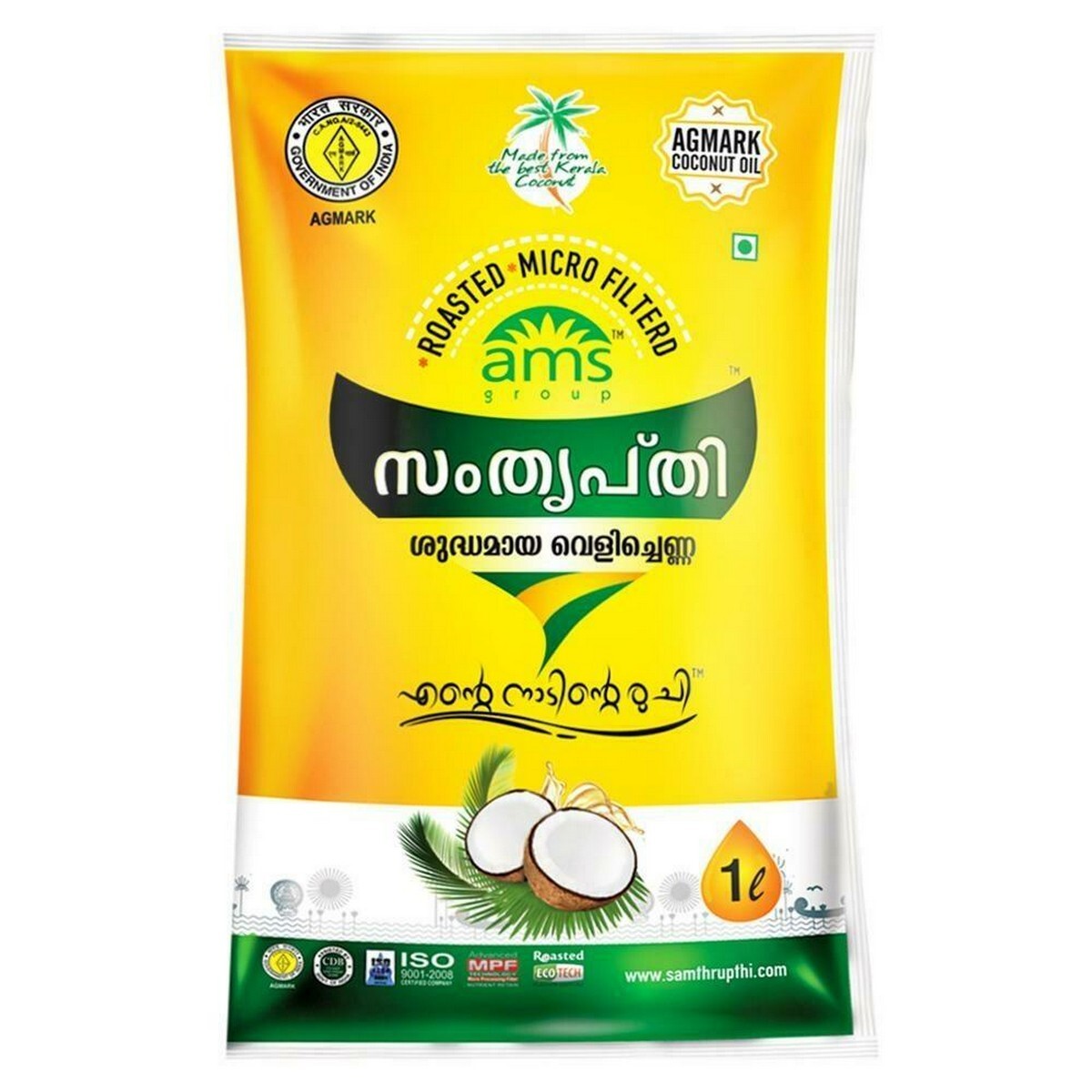 Samthrupthi Coconut Oil Pouch 1 Liter