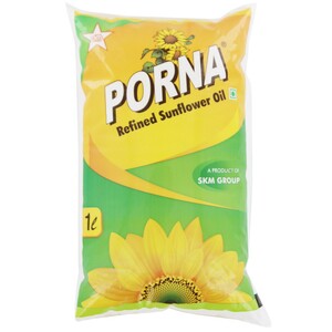 Porna Refined Sunflower Oil Pouch 1Litre