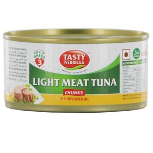 Tasty Nibbles Tuna Chunks in Sunflower Oil 185g