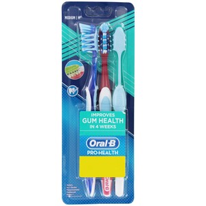 Oral-B Toothbrush Pro-Health Gum Care Med 2+1 Free Assorted Colours