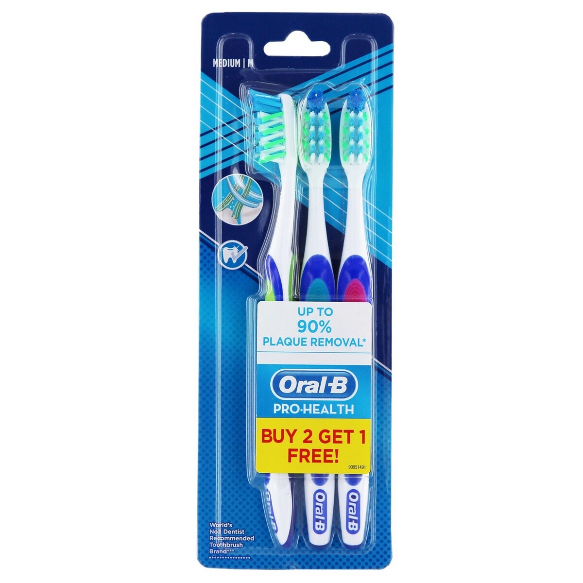 Oral-B Toothbrush Pro-Health Base Medium 2+1 Free