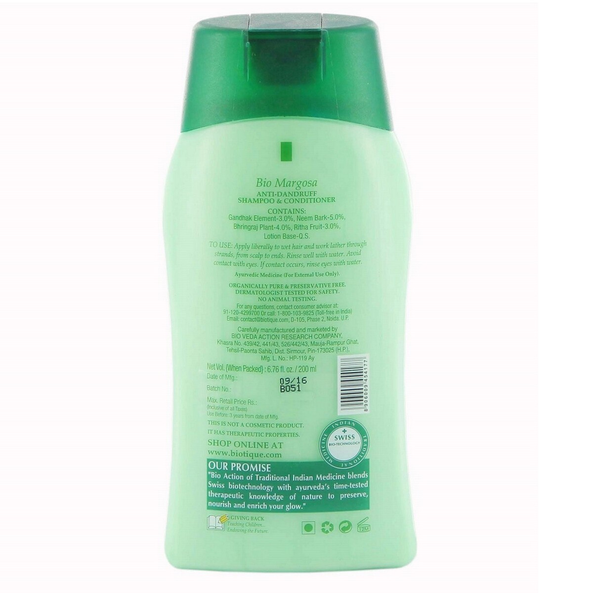 Biotique Anti-Dandruf Shampoo Bio Margosa 180ml