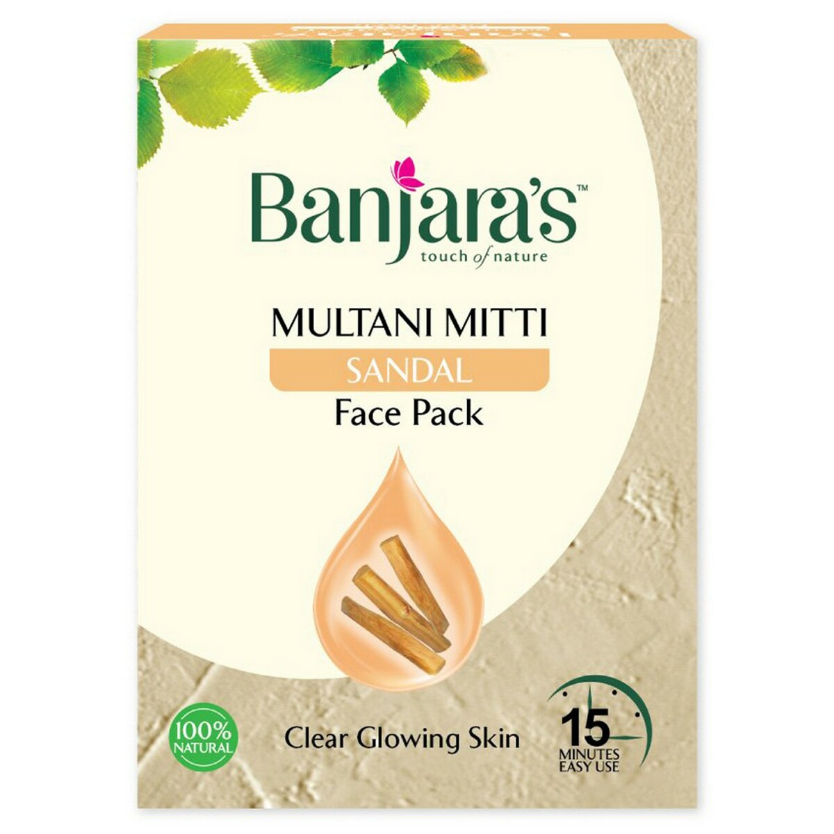 Banjaras Face Pack Multani Mitti Sandal 100g