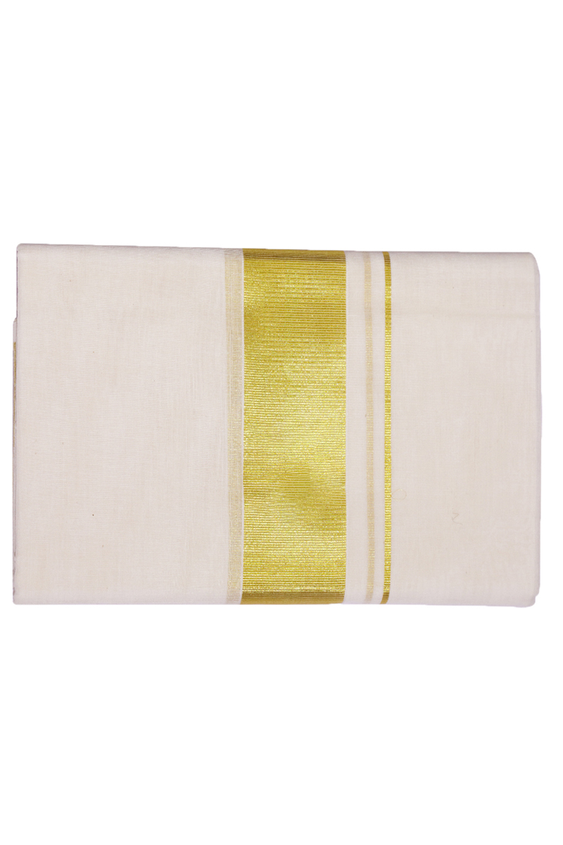PVR Mens Dothi Double With Golden Border