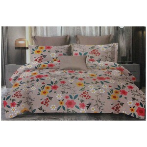 Home Well Queen Size Multicolour Bed Sheet , Set Of 3