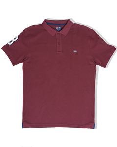 Tom Smith Mens Regular Fit Red Mahogany Solid Polo T-Shirt