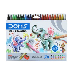 Doms Jumbo Wax Crayons 24s 3469