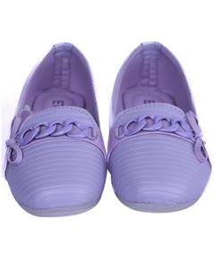 Eten Girls Rexine Lavender Slip-On  Casual Shoes