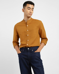 Levis Mens Solid Pumpkin Spice Regular Fit Casual Shirt