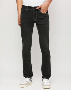 Pepe Mens Solid Black Slim Fit Jeans