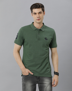 Marco Donateli Mens Olive Solid T Shirt