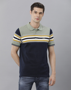Marco Donateli Mens Multicolour Striped T Shirt