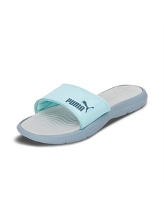 Puma Ladies Synthetic Platinum Gray Slip On Sandals