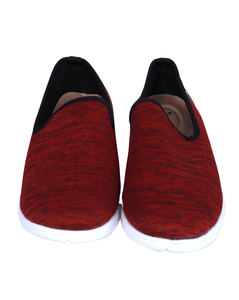 Eten Ladies Textile Red Slip on Casual shoes