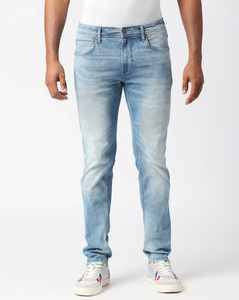 Pepe Mens Solid Light Tapered Fit Jeans
