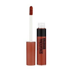 Maybelline New York Sensational Liquid Matte Lipstick, 17 Stop On Red, 7ml - Liquid Lipstick Shades Delivering Intense Matte Color Effect
