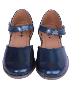 Eten Girls Rexine Blue Slip-On  Casual Shoes