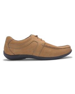 Woodland mens Leather Camel Lace-Ups Casual Shoes