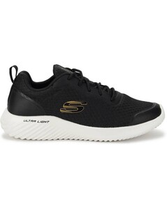 Skechers Mens Textile Black Lace-Up Sports Shoe