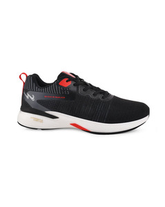 Campus Mens Knitting Black Lace-Ups Sports Shoes