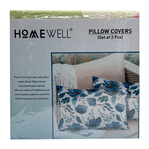 Home Well Pillow Cover Assorted Colour and Assorted Design,Set Of 2