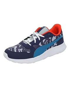 Puma Ladies Synthetic Leather & Mesh Glacial Blue Lace-Up Sports Shoes