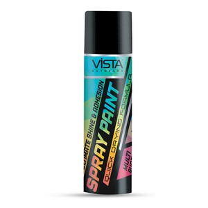 Vista Auto Care Spray Paint Black Glossy 400Ml