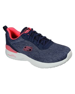 Skechers Ladies Mesh Navy Lace-Up Sports Shoes