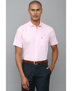 Allen Solly Sport Mens Solid Pink Slim Fit Casual Shirt