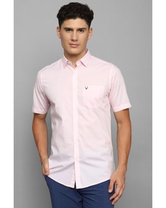 Allen Solly Sport Mens Solid Pink Sport Fit Casual Shirt