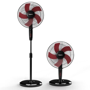 Impex Impulse 400 mm Table pedestal 2 in 1 convertible Fan Red Black