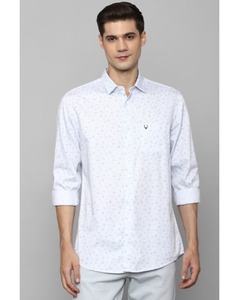 Allen Solly Sport Mens Print White Sport Fit Casual Shirt