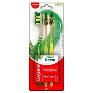 Colgate Toothbrush Zigzag Neem Soft 3’s