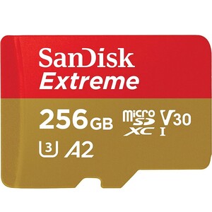 SanDisk Extreme MicroSD SQXAV 190/130 MB/s 256GB
