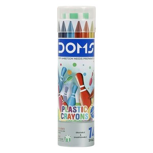 Doms Plastic Crayon 14s Tin 7120