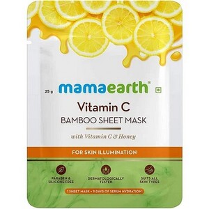 Mamaearth Sheet Mask Vit C Bamboo & Honey 25G