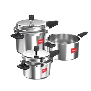 Impex Stainless Steel Pressure Cooker Combo EP235 Color Box