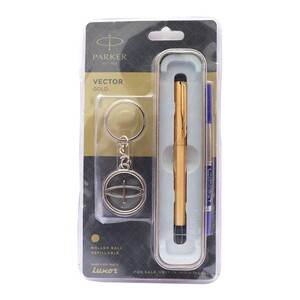 Parker Vector Stainless Steel Gold GT R/Ball Pen