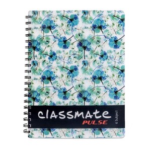 Classmate 6 Subject Notebook Single Line 302p-2100117 Assorted Colour & Design