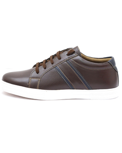 Tom Smith Mens Rexine Brown Lace Up Casual Shoe
